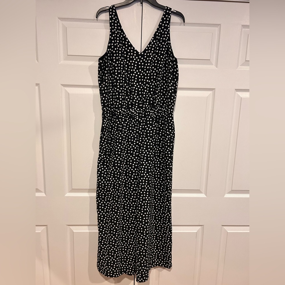 LOFT Black and White jumpsuit